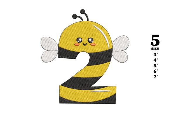 Bee in the Shape of the Number 2