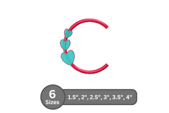 Candy Heart Alphabet- C for Boutique Sweatshirts