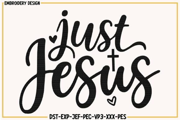 Just Jesus Christian Embroidery
