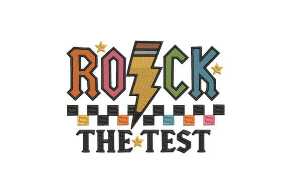 Rock the Test Lightning Bolt Checkered
