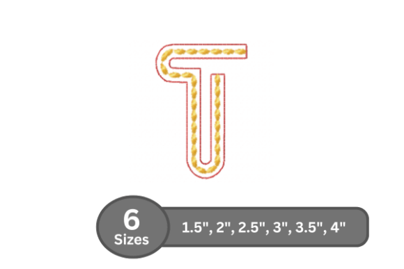 Rope Twist Alphabet - T for Handmade Gifts